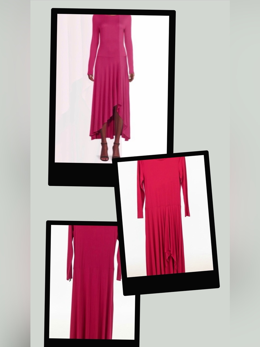 NEW BCBGMaxAzria Dropped Waist High Low Maxi Dress Sz Medium Sangria Pink